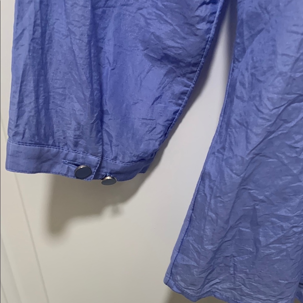 J. Crew Ruffle Button-Up Blouse - Purple - Picture 7 of 10